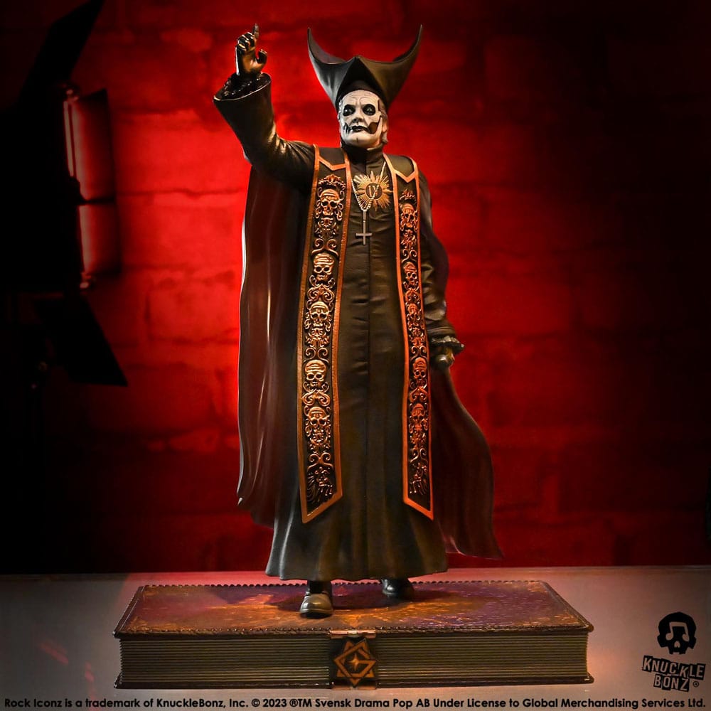 Ghost Rock Iconz Staty 1/9 Papa Emeritus IV (Svarta Kappor) 22 cm Knucklebonz