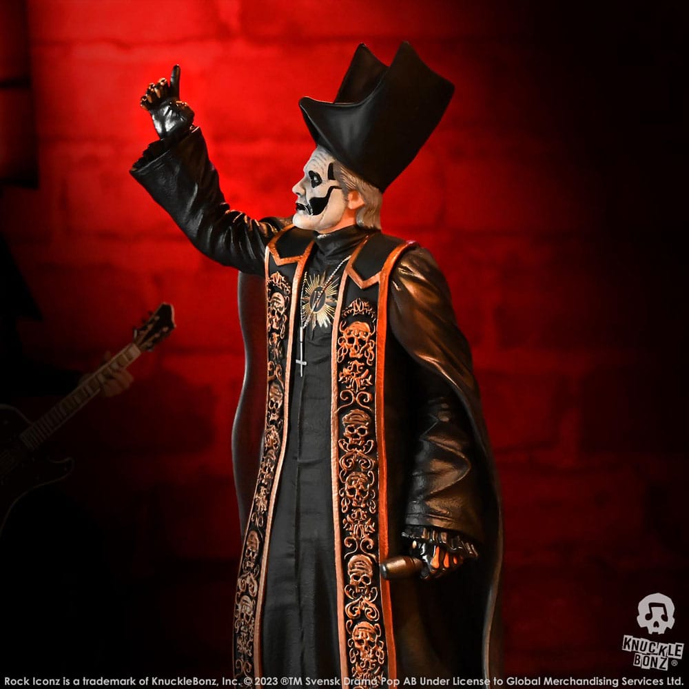 Ghost Rock Iconz Staty 1/9 Papa Emeritus IV (Svarta Kappor) 22 cm Knucklebonz