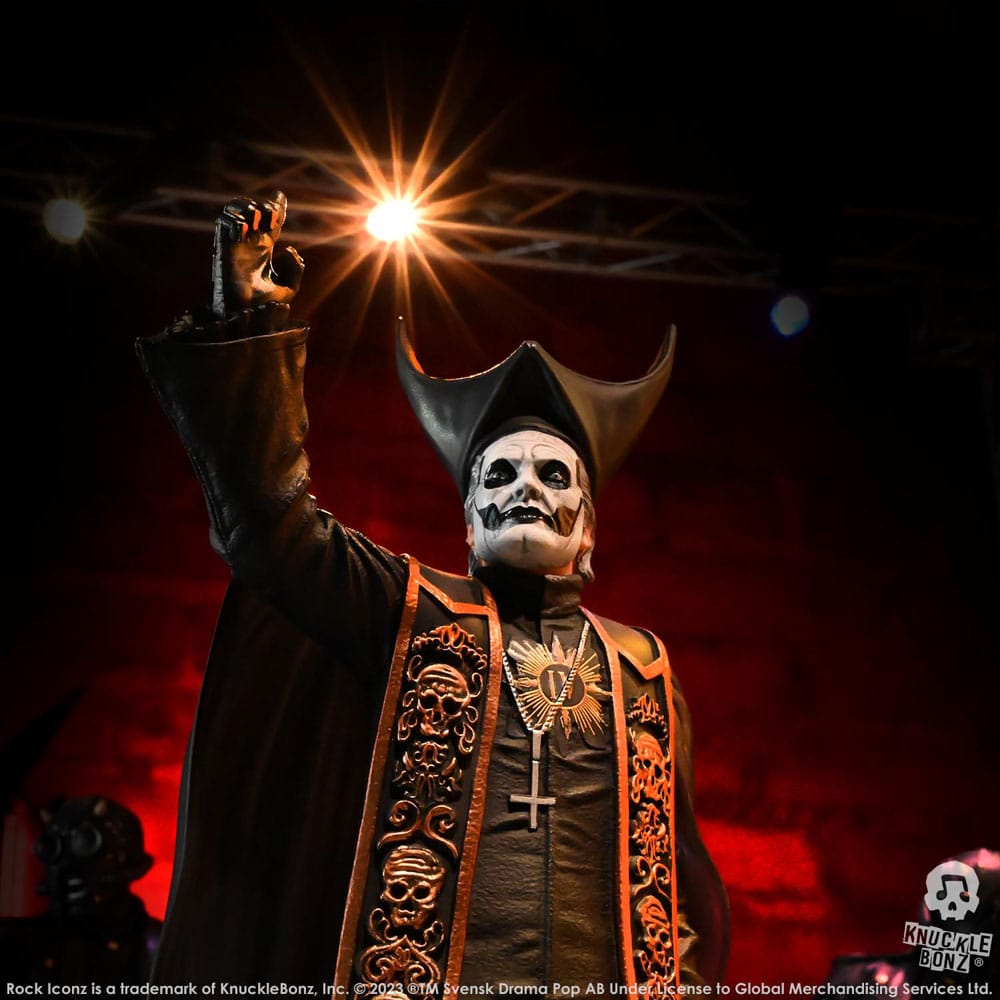 Ghost Rock Iconz Staty 1/9 Papa Emeritus IV (Svarta Kappor) 22 cm Knucklebonz