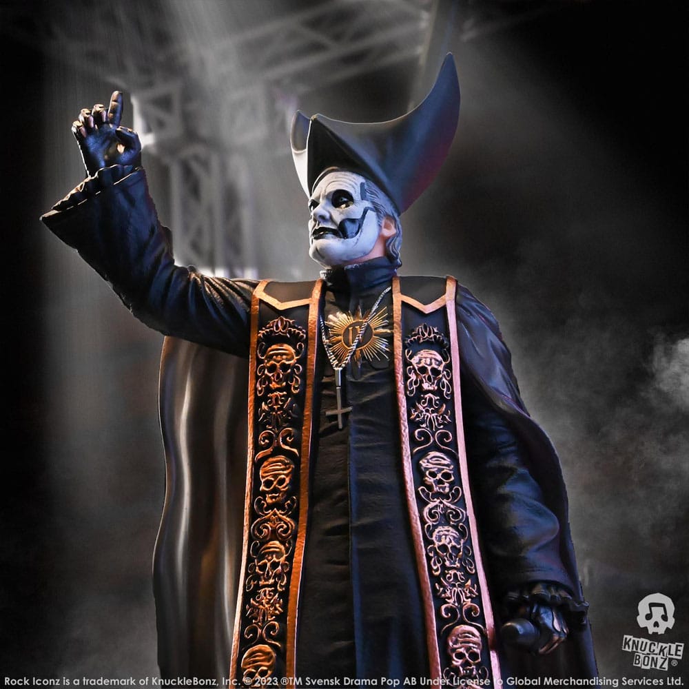 Ghost Rock Iconz Staty 1/9 Papa Emeritus IV (Svarta Kappor) 22 cm Knucklebonz