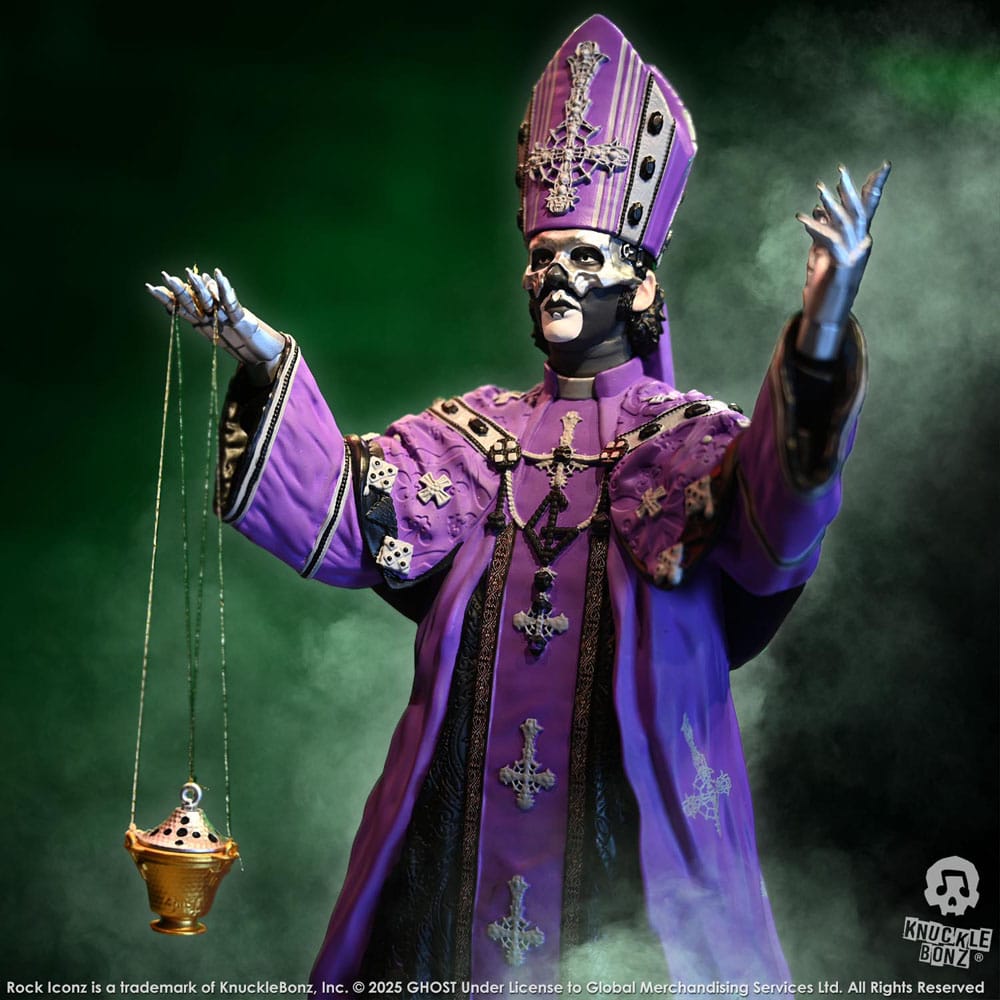 Ghost Rock Iconz Figur Papa V Perpetua Purple Robes 22 cm Knucklebonz
