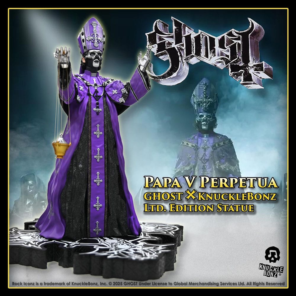 Ghost Rock Iconz Figur Papa V Perpetua Purple Robes 22 cm Knucklebonz