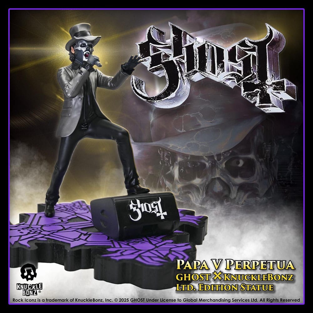 Ghost Rock Iconz Figur Papa V Perpetua Top Hat 22 cm Knucklebonz