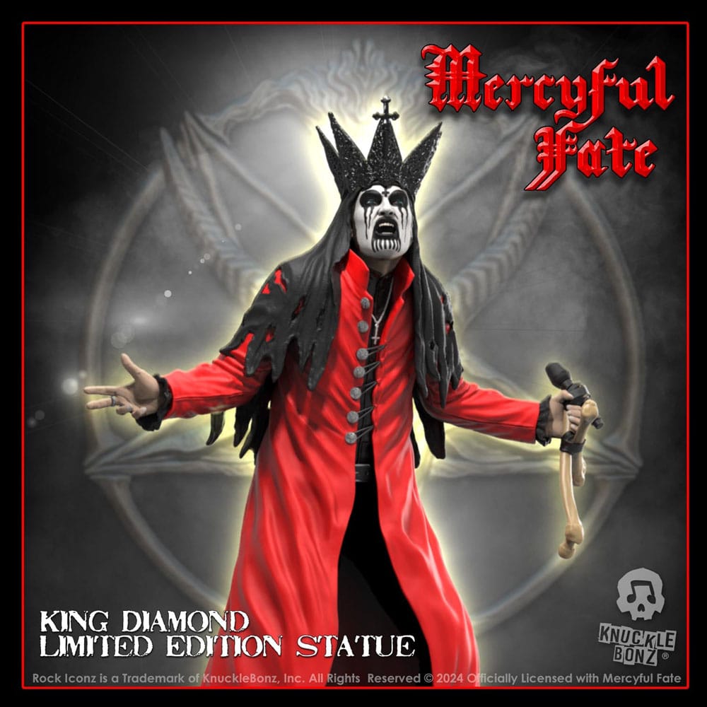 Mercyful Fate Rock Iconz Figur King Diamond III (Röd Version) 22 cm Knucklebonz