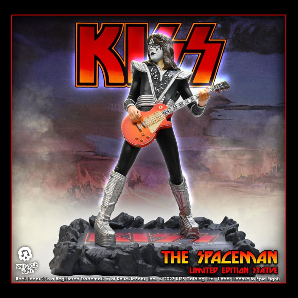 Kiss Rock Iconz Staty The Spaceman (Destroyer) 22 cm Knucklebonz