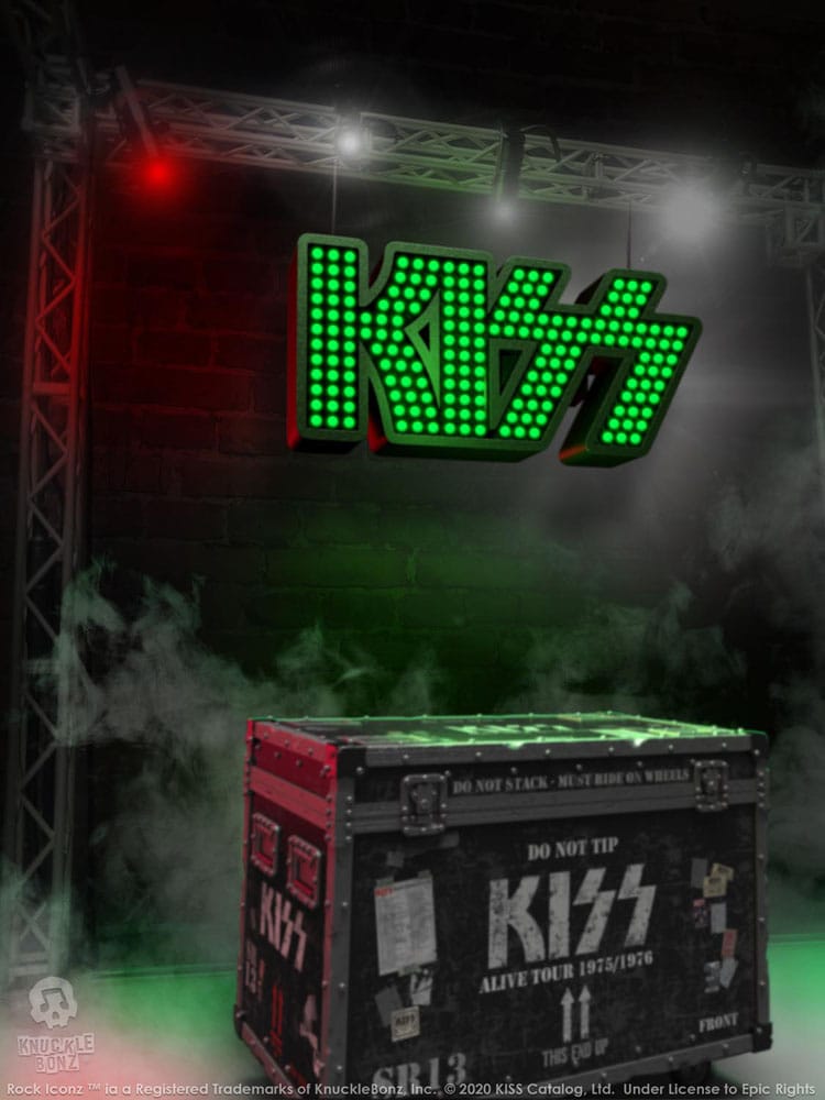 Kiss Rock Ikonz On Tour Road Case Figur + Stage Backdrop Set Alive! Tour Knucklebonz