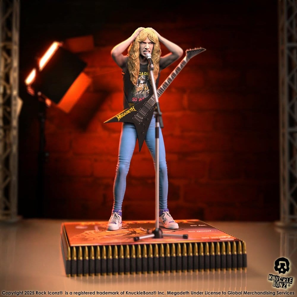 Megadeth Rock Iconz Figur Dave Mustaine II 22 cm – exklusiv handgjord samlarfigur i begränsad upplaga