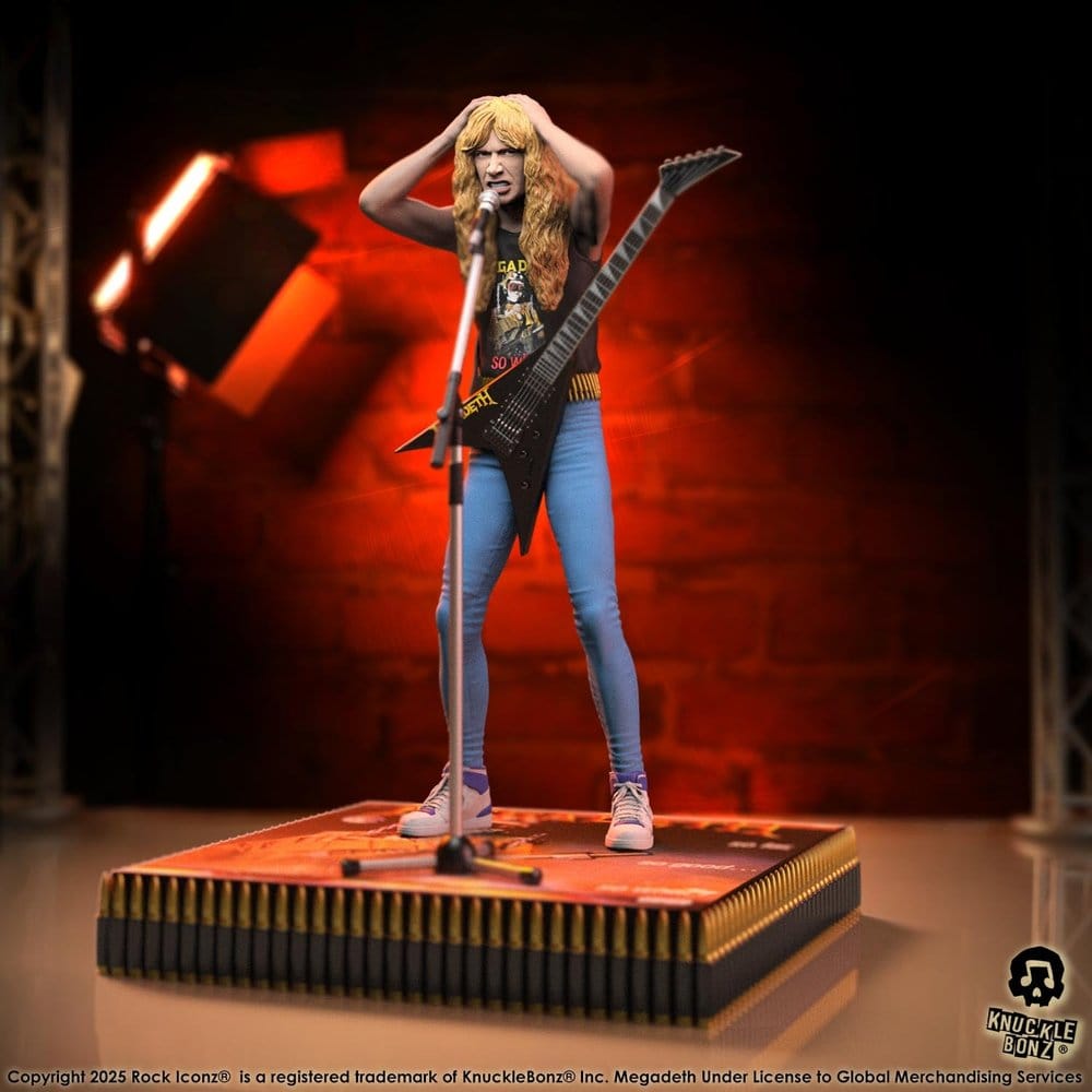Megadeth Rock Iconz Figur Dave Mustaine II 22 cm – exklusiv handgjord samlarfigur i begränsad upplaga