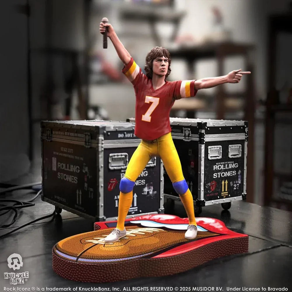 Rolling Stones Rock Iconz Figur Mick Jagger US Tour 1981 (Burgundy Jersey) 22 cm Knucklebonz