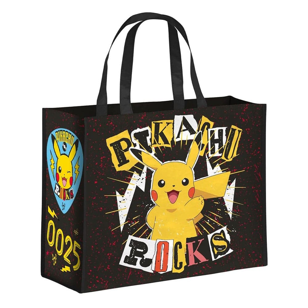 Pokemon Shopping Bag Pikachu Rocks – Högkvalitativ Tote Väska Konix