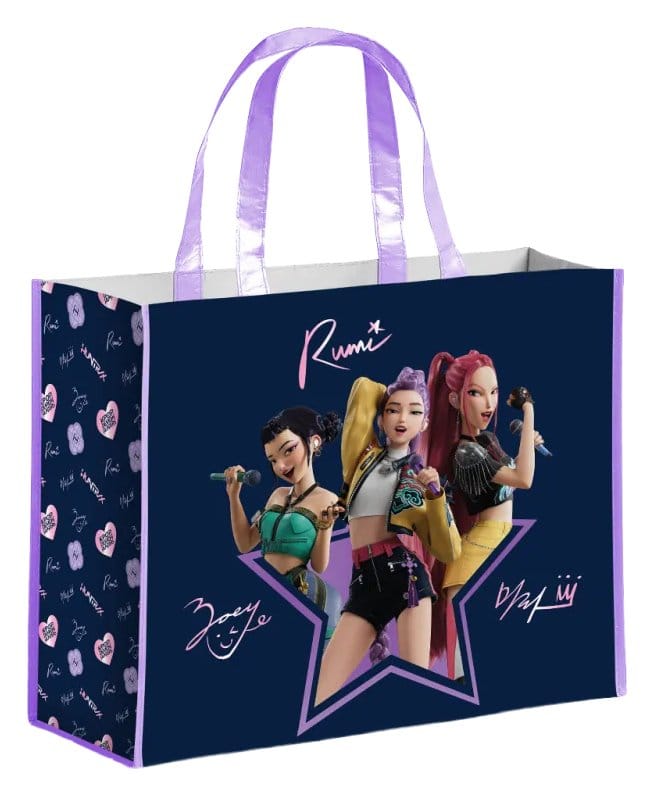 KPOP Demon Hunters Shopping Bag Idols Signatur - Hållbar och Rymlig Shoppingväska i Återvunnet Material