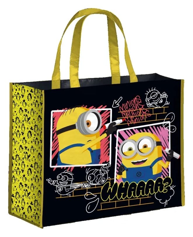 Minions Shopping Bag AAAAAH - Miljövänlig och Rymlig Återanvändbar Shoppingväska