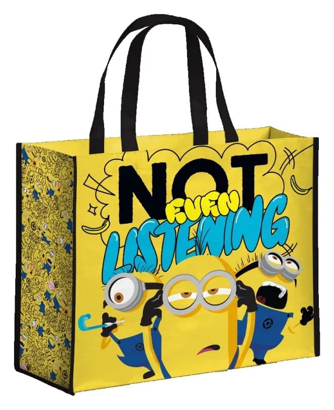 Minions Shopping Bag Not Listening - Miljövänlig och Rymlig Återanvändbar Kasse