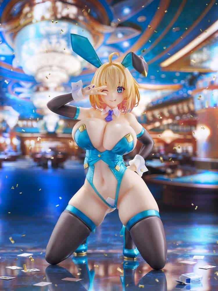 Original Karaktär KoiKoi -Sakura- PVC Figur 1/6 Sophia F. Shirring Blå Kanin Version 20 cm