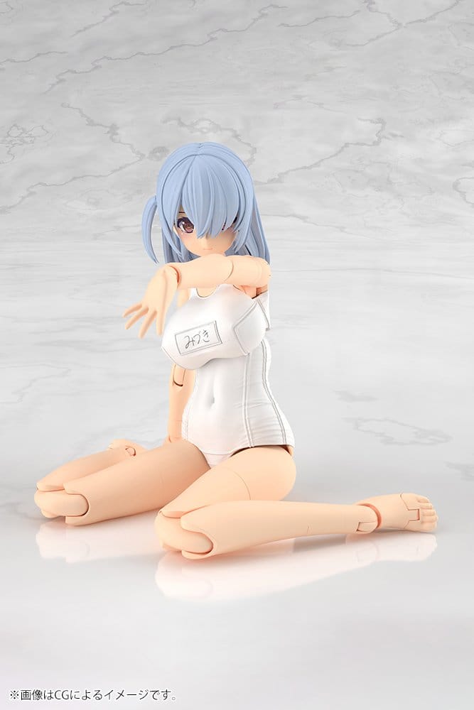 Frame Arms Girl Plastic Model Kit Mizuki School Swimsuits White Ver. 16 cm