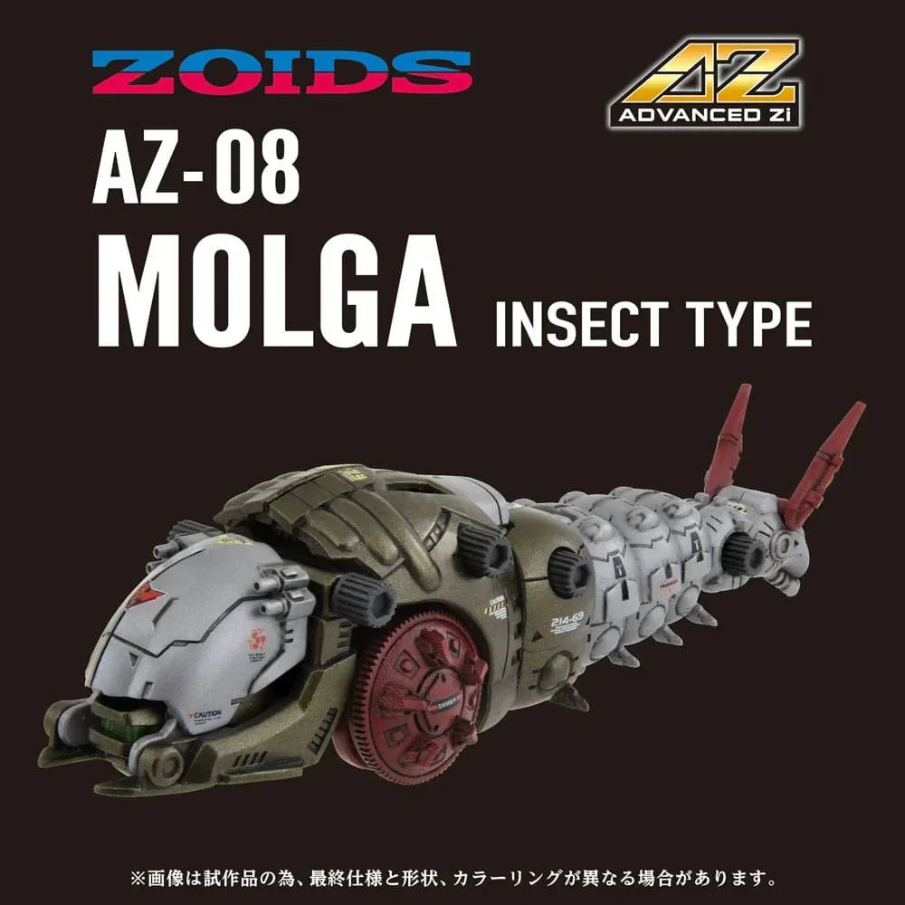 Zoids Plastmodell Sats 1/72 AZ-08 Molga 14 cm Takara Tomy