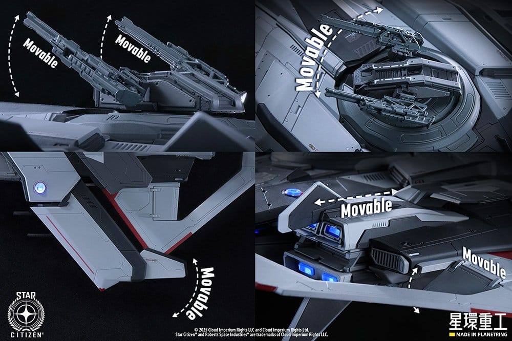 Star Citizen Plastmodell Kit 1/100 Anvil F8C Lightning Förmonterad Modell Ver 25 cm