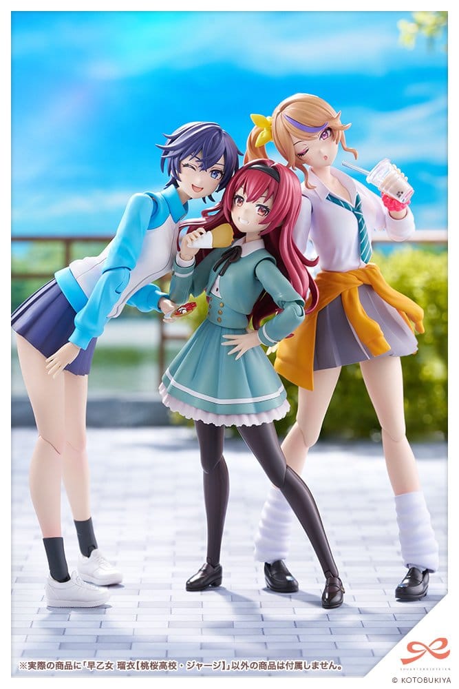 Sousai Shojo Teien Plastmodellbyggsats 1/10 Rui Saotome Touou High School träningsdräkt 16 cm