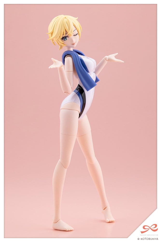 Sousaishojoteien Plastic Model 1/10 Rui Saotome Touou High School Competitive Swimsuit Dreaming Style White Dolphin 16 cm