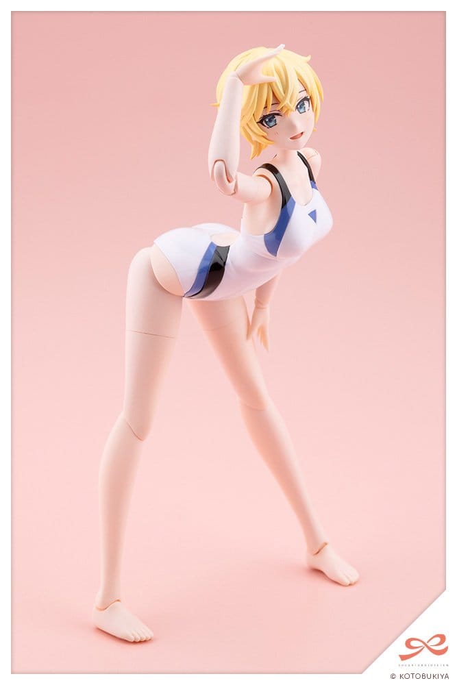 Sousaishojoteien Plastic Model 1/10 Rui Saotome Touou High School Competition Swimsuit Dream Style White Dolphin 16 cm