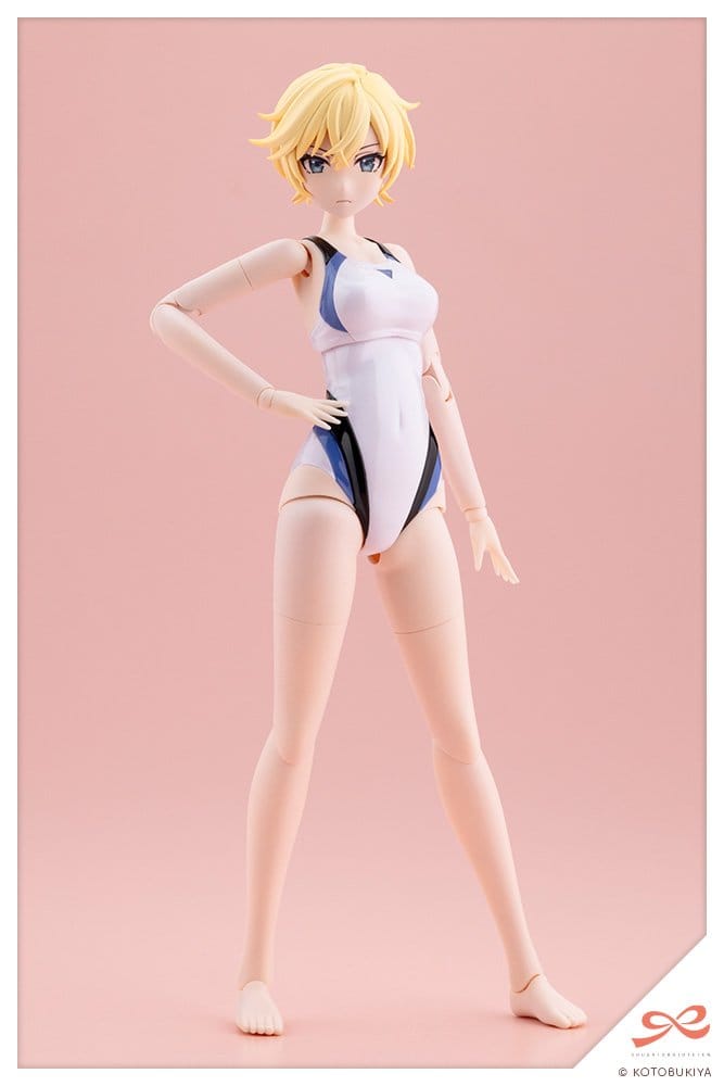 Sousaishojoteien Plastic Model 1/10 Rui Saotome Touou High School Competition Swimsuit Dream Style White Dolphin 16 cm