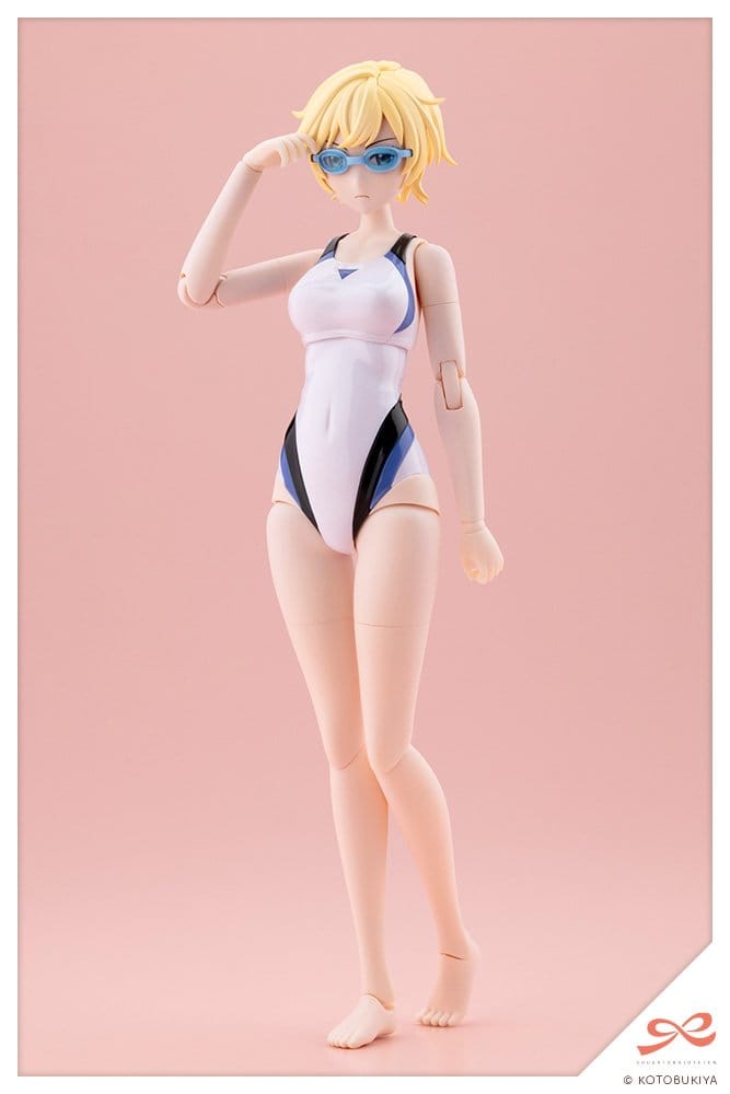 Sousaishojoteien Plastic Model 1/10 Rui Saotome Touou High School Competition Swimsuit Dream Style White Dolphin 16 cm