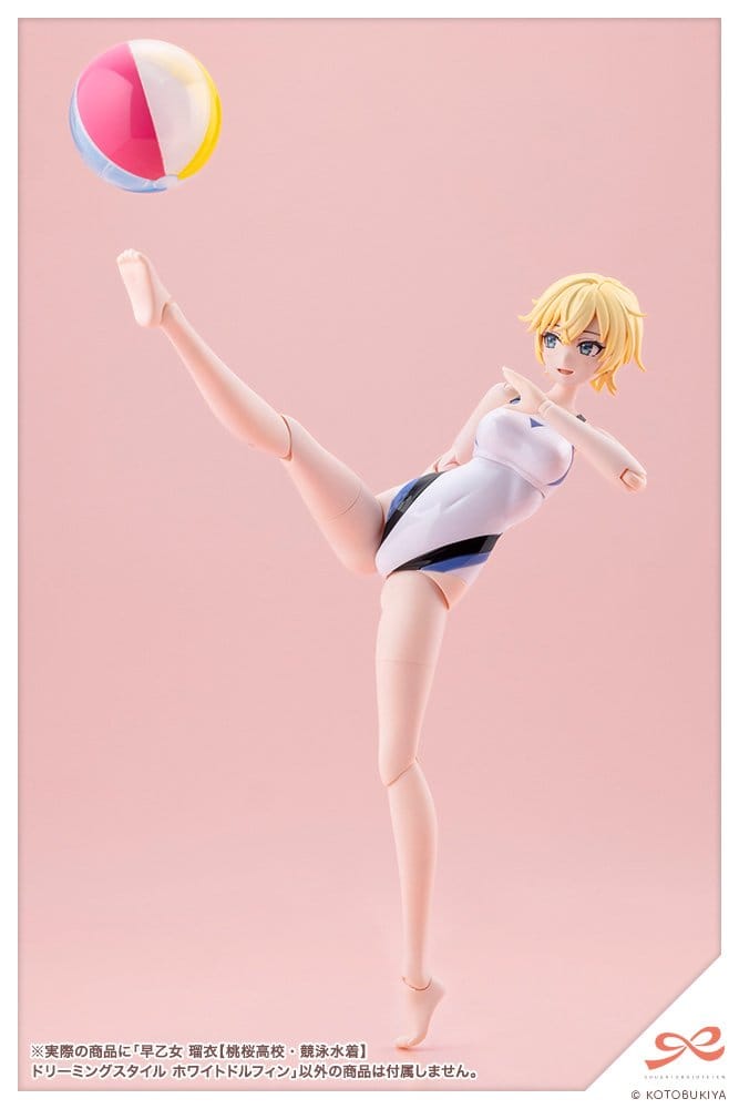 Sousaishojoteien Plastic Model 1/10 Rui Saotome Touou High School Competition Swimsuit Dream Style White Dolphin 16 cm