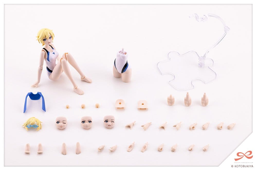 Sousaishojoteien Plastic Model 1/10 Rui Saotome Touou High School Competition Swimsuit Dream Style White Dolphin 16 cm
