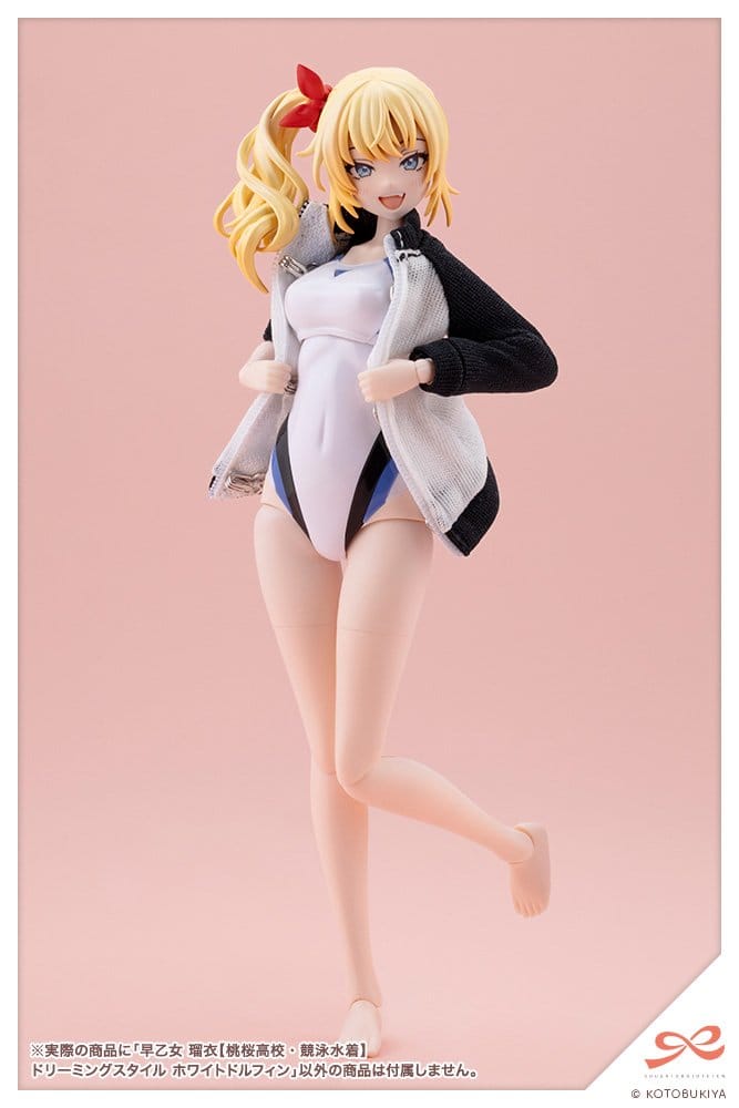 Sousaishojoteien Plastic Model 1/10 Rui Saotome Touou High School Competition Swimsuit Dream Style White Dolphin 16 cm