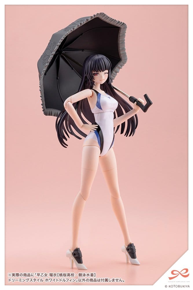 Sousaishojoteien Plastic Model 1/10 Rui Saotome Touou High School Competition Swimsuit Dream Style White Dolphin 16 cm