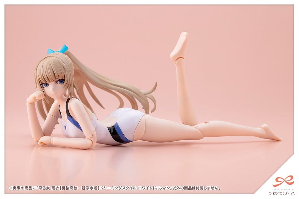 Sousaishojoteien Plastic Model 1/10 Rui Saotome Touou High School Competition Swimsuit Dream Style White Dolphin 16 cm