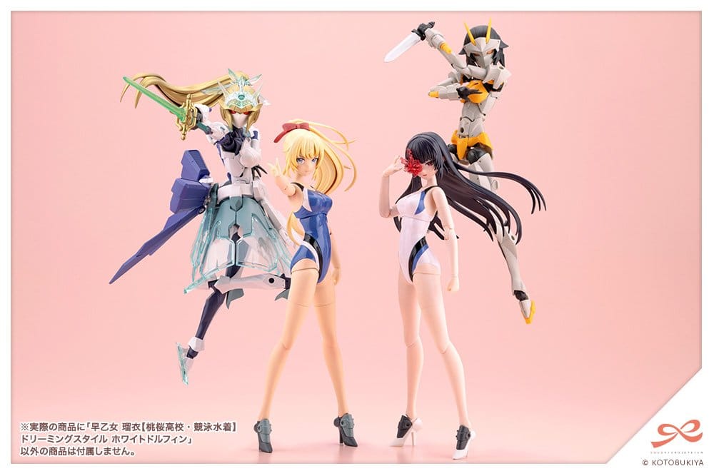 Sousaishojoteien Plastic Model 1/10 Rui Saotome Touou High School Competition Swimsuit Dream Style White Dolphin 16 cm