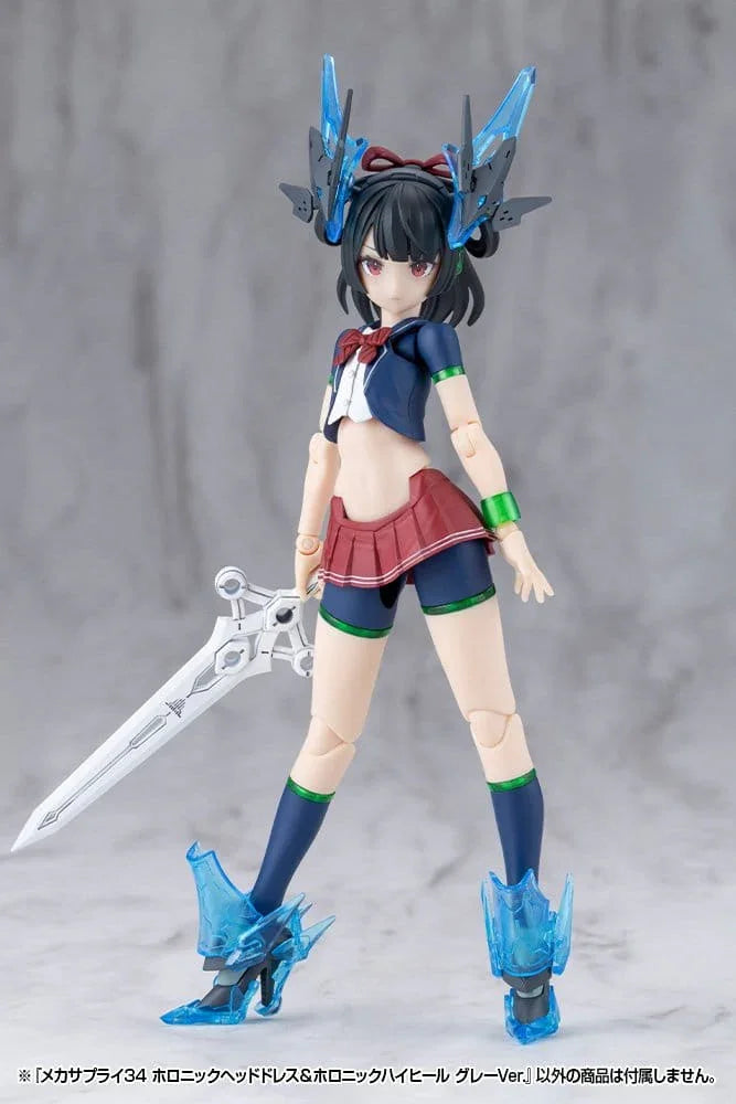 Kotobukiya M.S.G. Modellkit Tilläggsset Mecha Supply 34 Holonic Huvudbonad & Holonic Högklackar Grå Ver. Kotobukiya