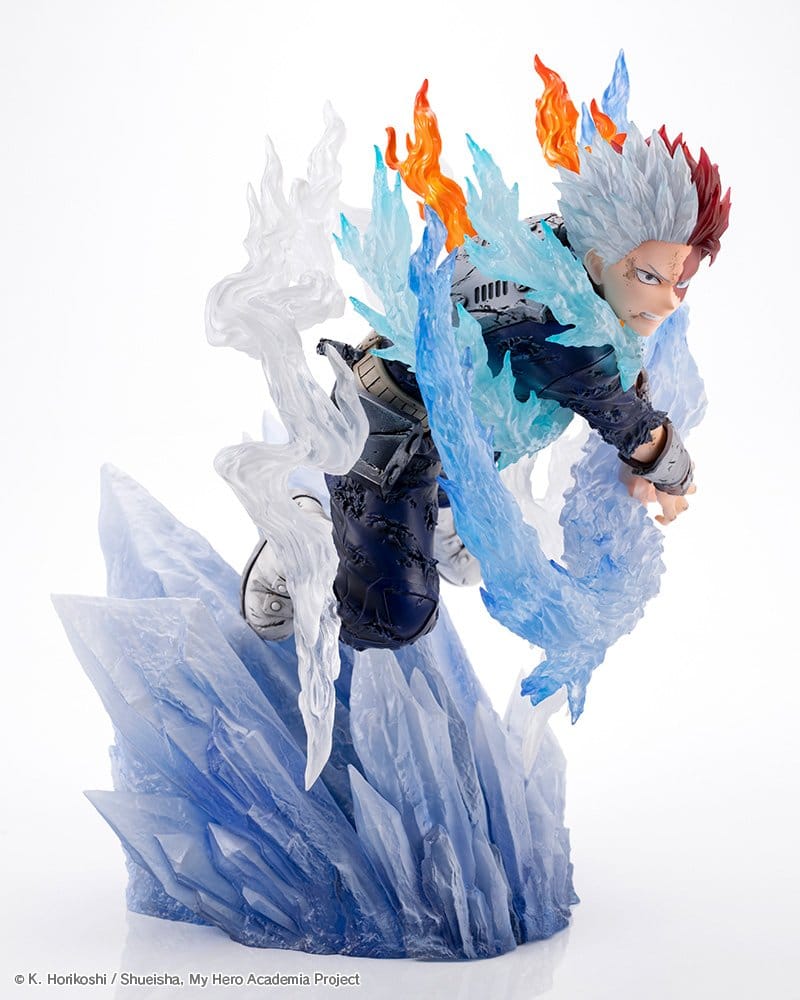 My Hero Academia ARTFX J PVC-figur 1/8 Shoto Todoroki Kallflammas Bleka Klinge-version 24 cm