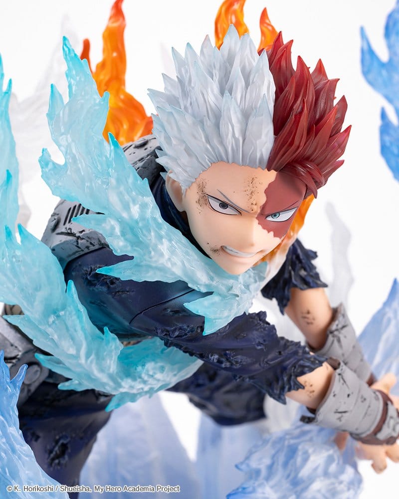 My Hero Academia ARTFX J PVC-figur 1/8 Shoto Todoroki Kallflammas Bleka Klinge-version 24 cm