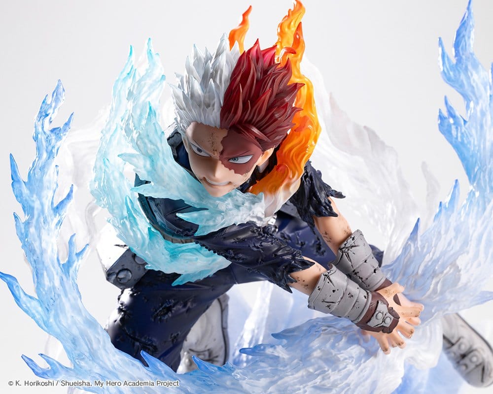 My Hero Academia ARTFX J PVC-figur 1/8 Shoto Todoroki Kallflammas Bleka Klinge-version 24 cm