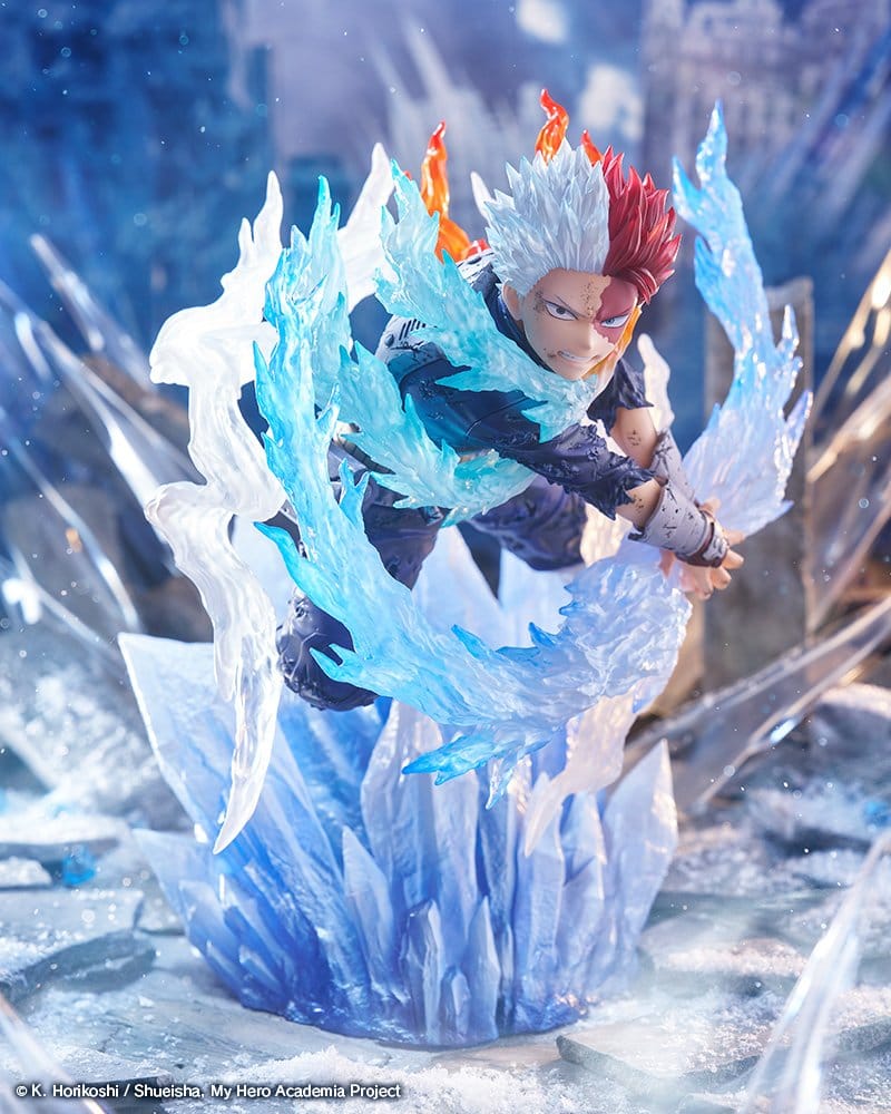 My Hero Academia ARTFX J PVC-figur 1/8 Shoto Todoroki Kallflammas Bleka Klinge-version 24 cm