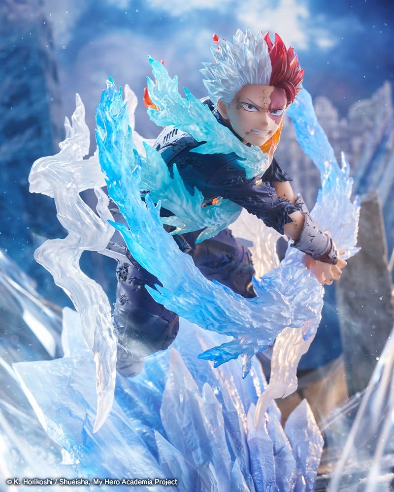 My Hero Academia ARTFX J PVC-figur 1/8 Shoto Todoroki Kallflammas Bleka Klinge-version 24 cm