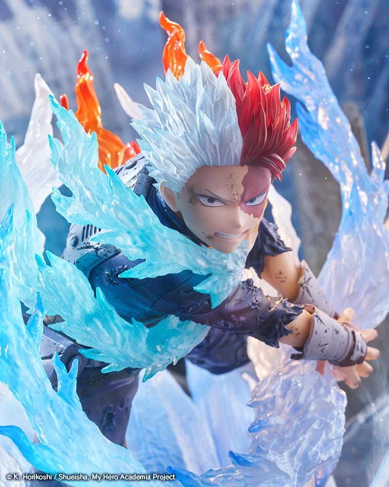 My Hero Academia ARTFX J PVC-figur 1/8 Shoto Todoroki Kallflammas Bleka Klinge-version 24 cm