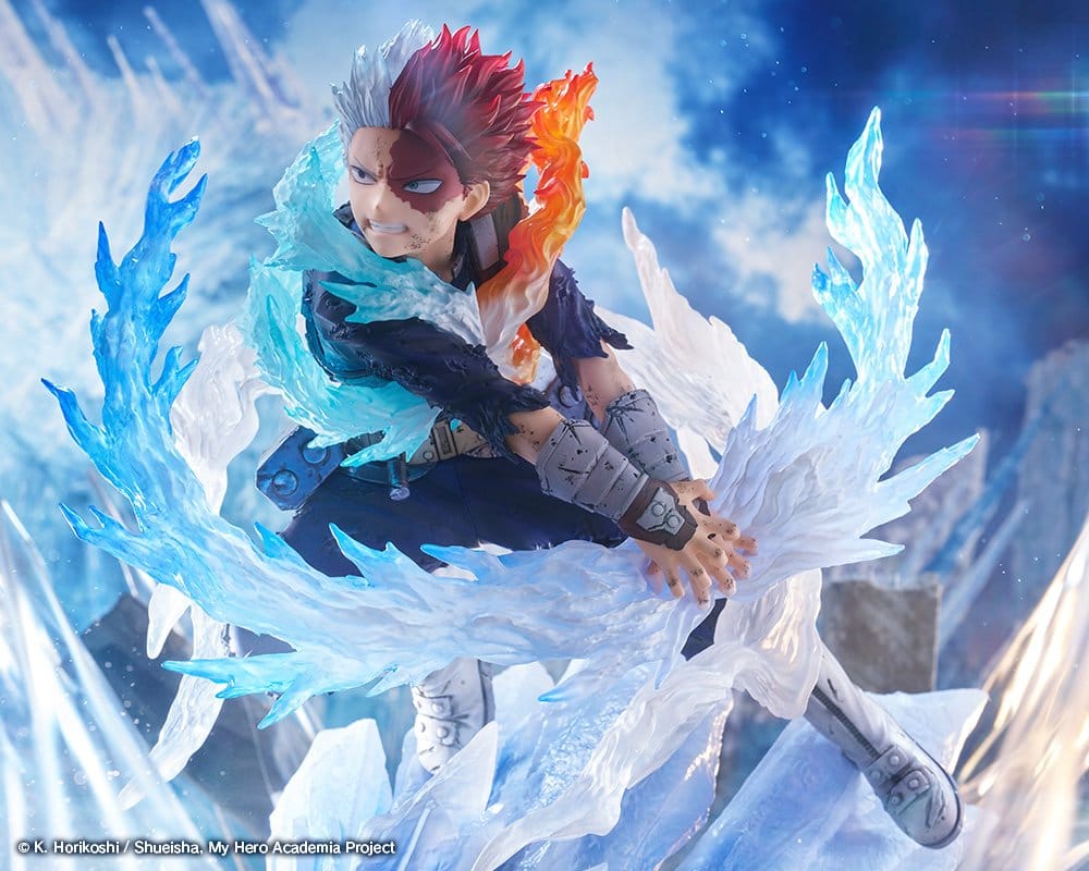 My Hero Academia ARTFX J PVC-figur 1/8 Shoto Todoroki Kallflammas Bleka Klinge-version 24 cm