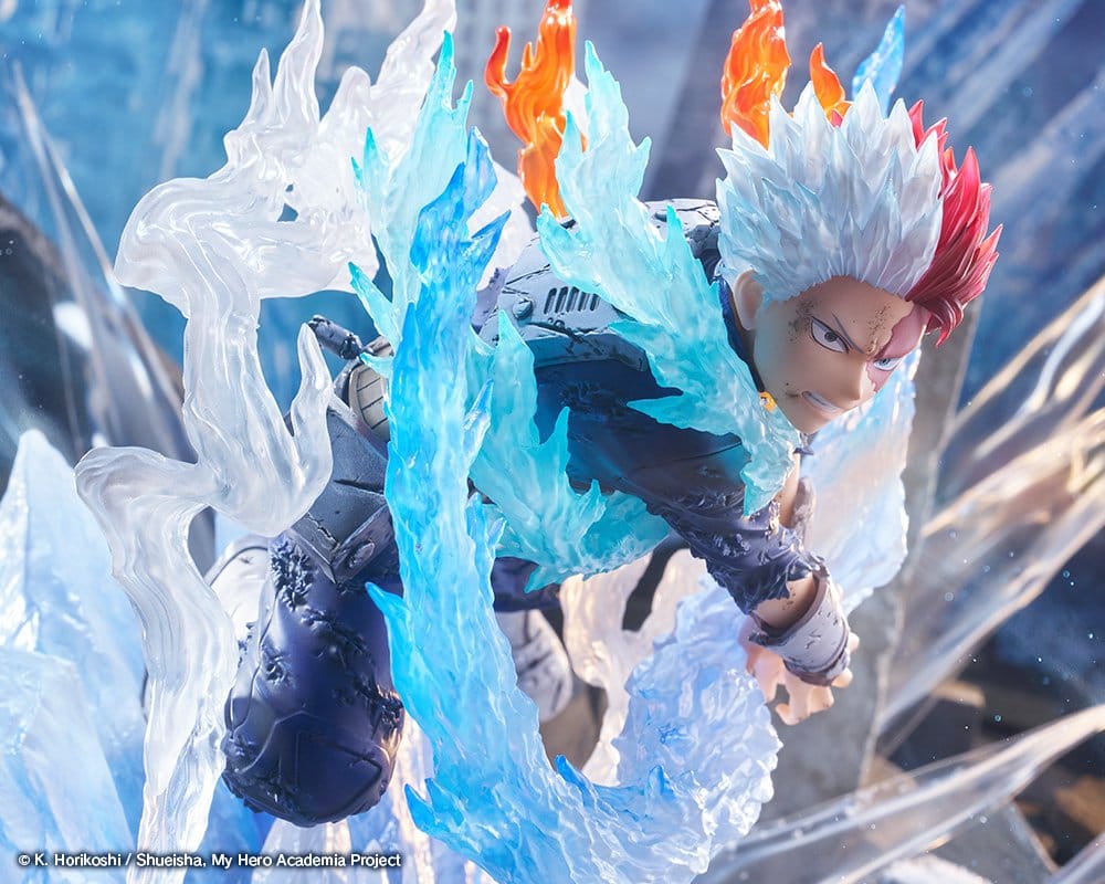 My Hero Academia ARTFX J PVC-figur 1/8 Shoto Todoroki Kallflammas Bleka Klinge-version 24 cm