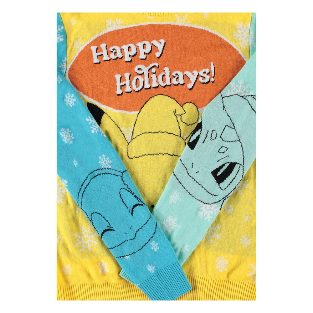 Pokémon Sweater Pikachu, Bulbasaur, Squirtle & Charmander (Jultröja) Stl L Difuzed