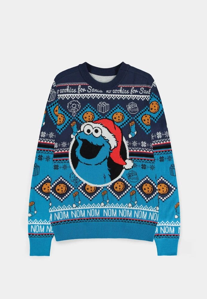 Sesame Street Christmas Sweater Cookie Monster Size XXL