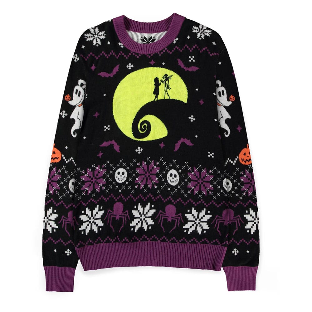 Nightmare Before Christmas Sweater Glow in the Dark (Christmas Jumper) Size M Difuzed