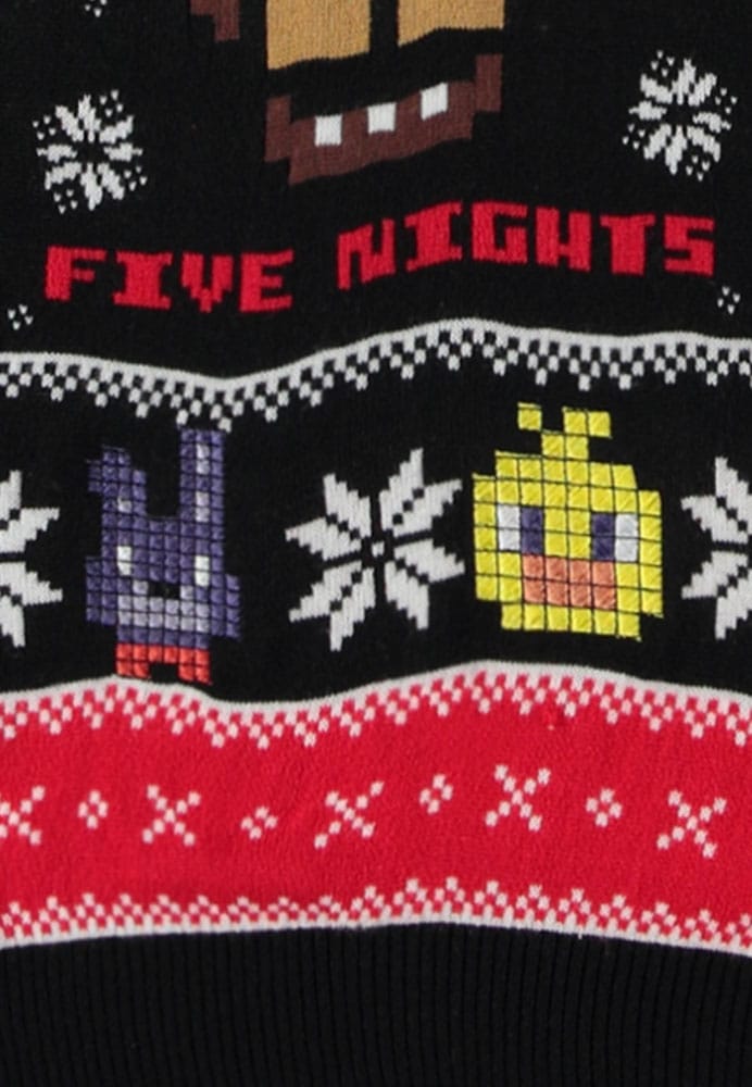 Five Nights at Freddy's Sweater Survived Five Nights (Christmas Jumper) Size L Difuzed