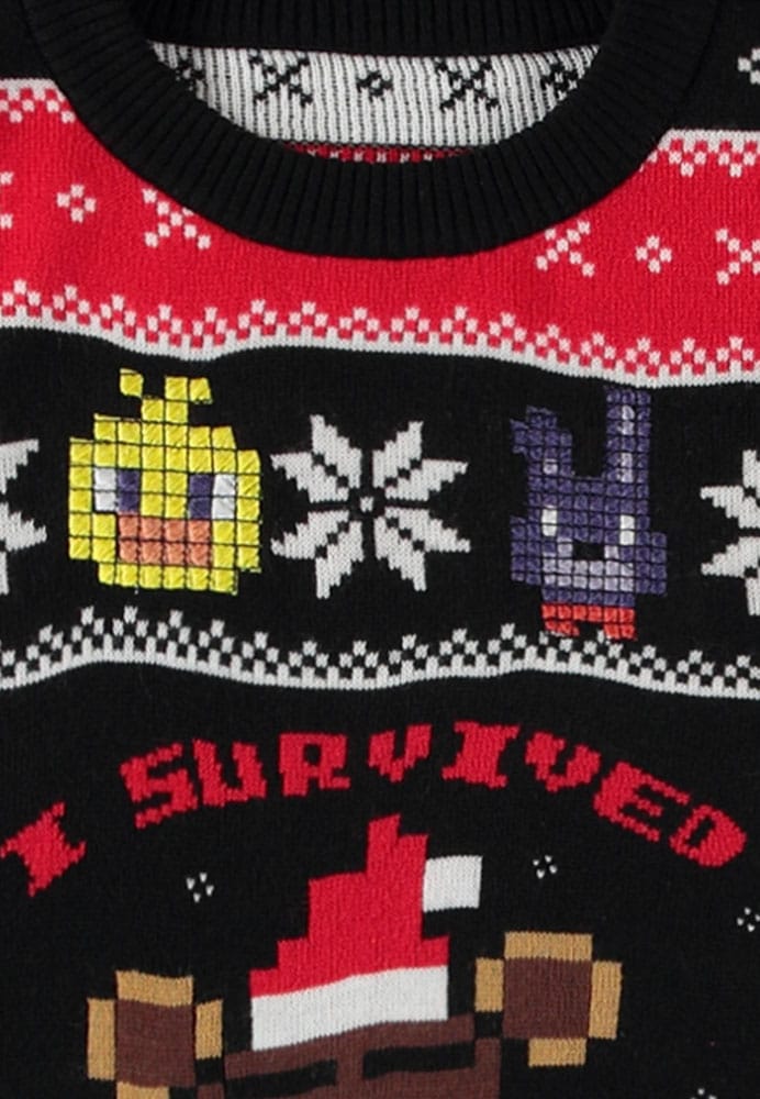 Five Nights at Freddy's Sweater Survived Five Nights (Christmas Jumper) Size M Difuzed