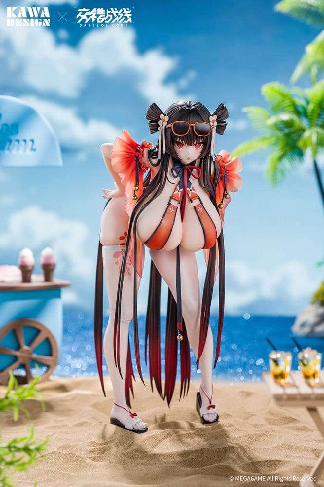 Daiblos Core PVC-figur 1/6 Maree Rouge Rakubai no Utage Version 25 cm