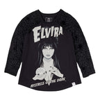 Elivira by Loungefly Tee T-Shirt Unisex Shirred Raglan Loungefly