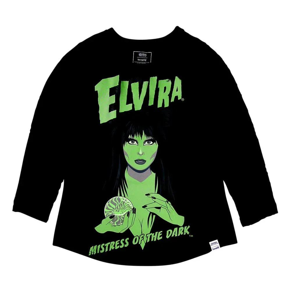 Elivira by Loungefly Tee T-Shirt Unisex Shirred Raglan Size S Loungefly