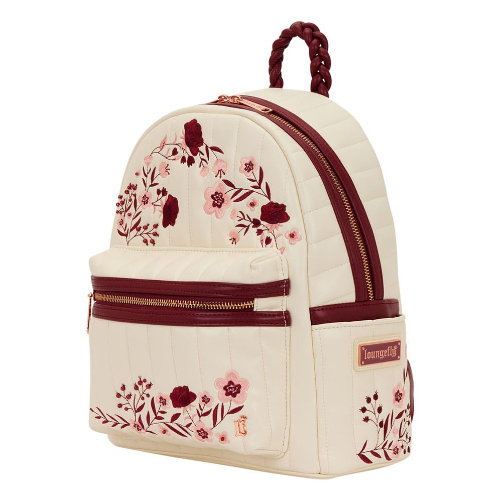 Loungefly Midi Ryggsäck Cream & Red Floral Loungefly